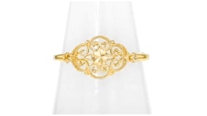 Italian 14kt Yellow Gold Milgrain Ring