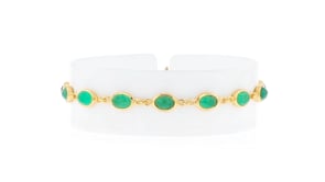 9.00 ct. t.w. Emerald Station Bracelet in 18kt Gold Over Sterling