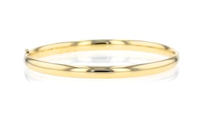 5mm 10kt Yellow Gold Round Bangle Bracelet