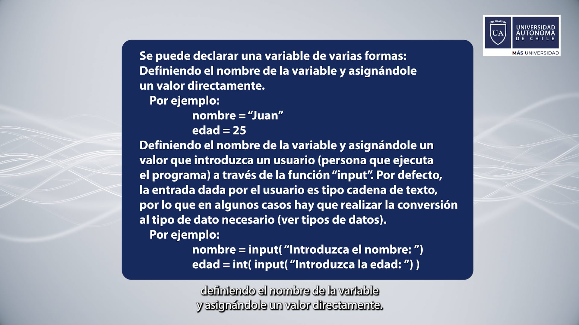 Sintaxis básica de Python: variables _C3_U1 on Vimeo