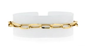 10kt Yellow Gold Paper Clip Link Bracelet