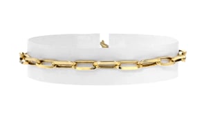 10kt Yellow Gold Paper Clip Link Bracelet