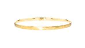 Italian 10kt Yellow Gold Brushed Bangle Bracelet