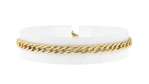 10kt Yellow Gold Geometric-Link Bracelet
