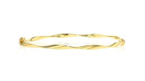 Italian 10kt Yellow Gold Twisted Bangle Bracelet