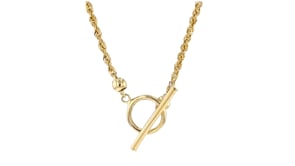 2.2mm 10kt Yellow Gold Rope-Chain Toggle Necklace