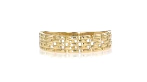 10kt Yellow Gold Panther-Link Ring