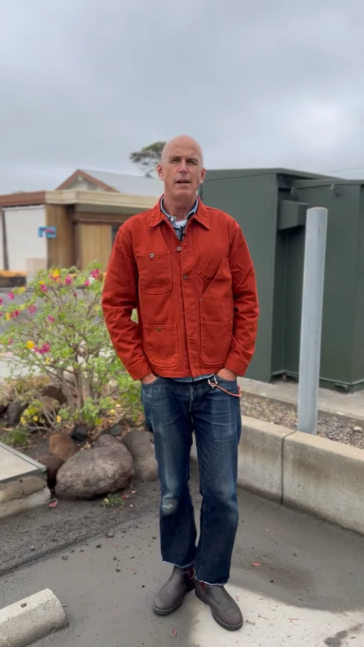 Orange Coverall Jacket 12.5 oz. Selvedge Denim | Tellason Orange Coverall Jacket 12.5 oz. Selvedge Denim | Tellason