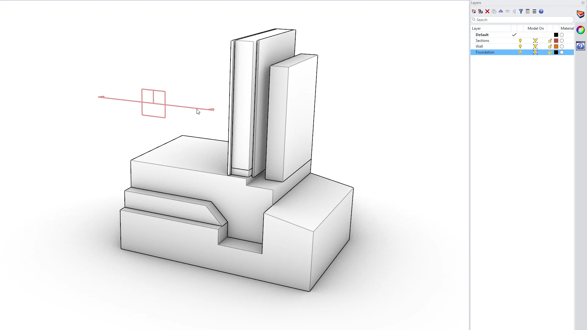断面 Rhino - 断面スタイル