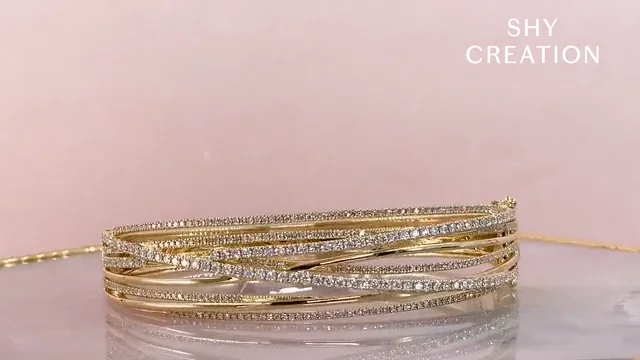 1.64CT DIAMOND BRIDGE BANGLE – Shy Creation
