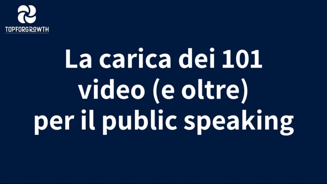 Stefano Cera presenta La carica dei 101 video (e oltre) per il public speaking