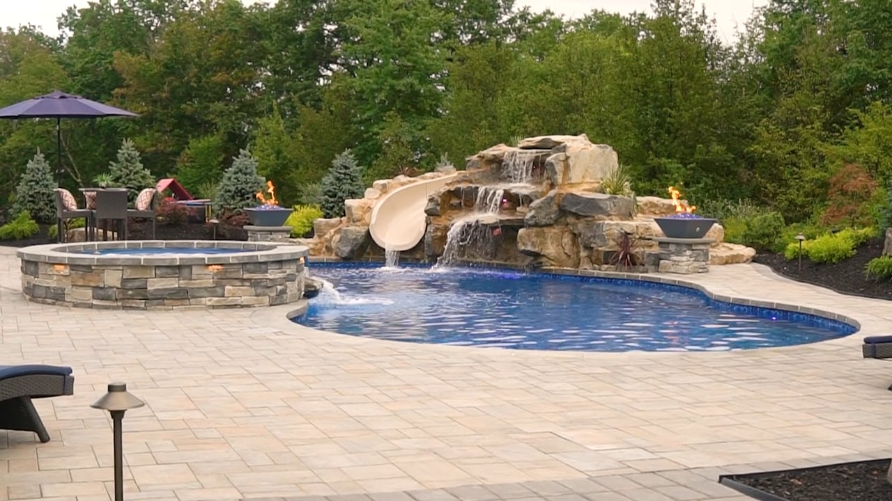Branchburg NJ Modern Luxury Backyard with Pool on Vimeo