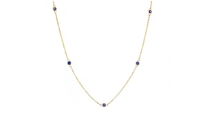 Canaria .20 ct. t.w. Sapphire Station Necklace in 10kt Yellow Gold