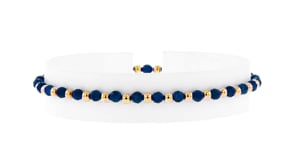 6.00 ct. t.w. Sapphire Bead Stretch Bracelet in 10kt Yellow Gold