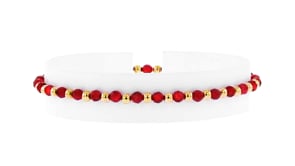 Canaria 6.00 ct. t.w. Ruby Bead Stretch Bracelet with 10kt Yellow Gold