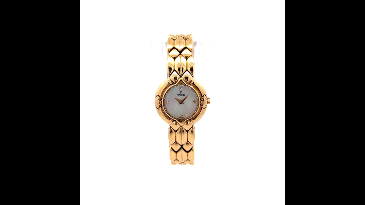 Gold Vintage Style Unique Women’s Wrist Watch Mother of Pearl Dial Golden French Retro Pearl Inlaid Women main image 2