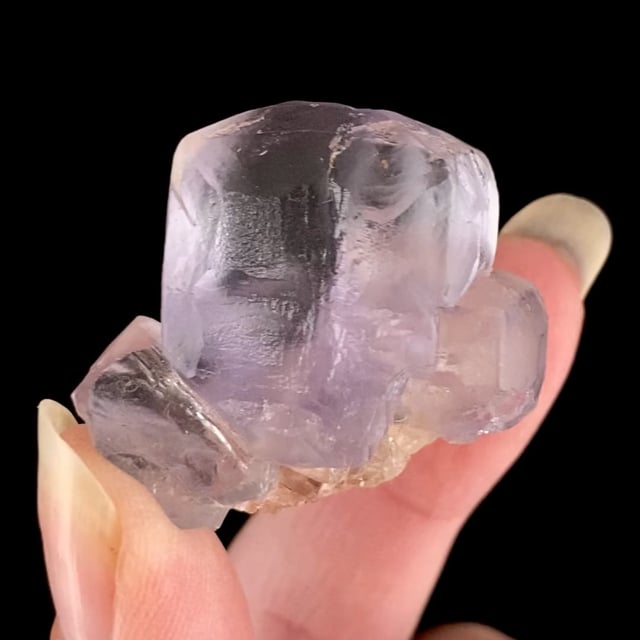 Fluorite (GEM crystal with tetrahexahedral faces)