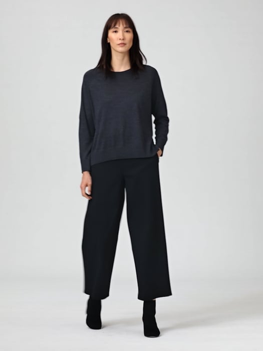 Curvy Elle Slim Ankle Brushed Ponte Pant