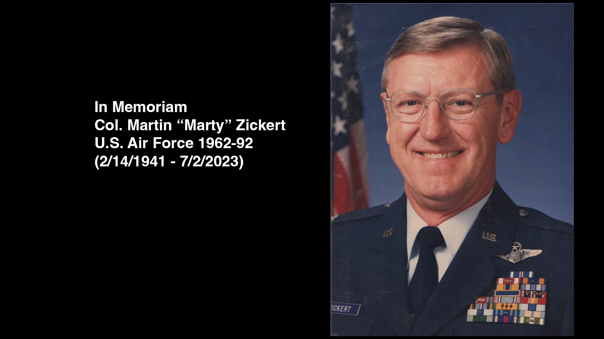 In Memory of Col. Martin 