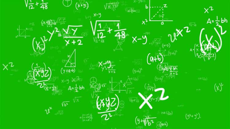 200 IQ Math Background Greenscreen effect Chromakey 4K