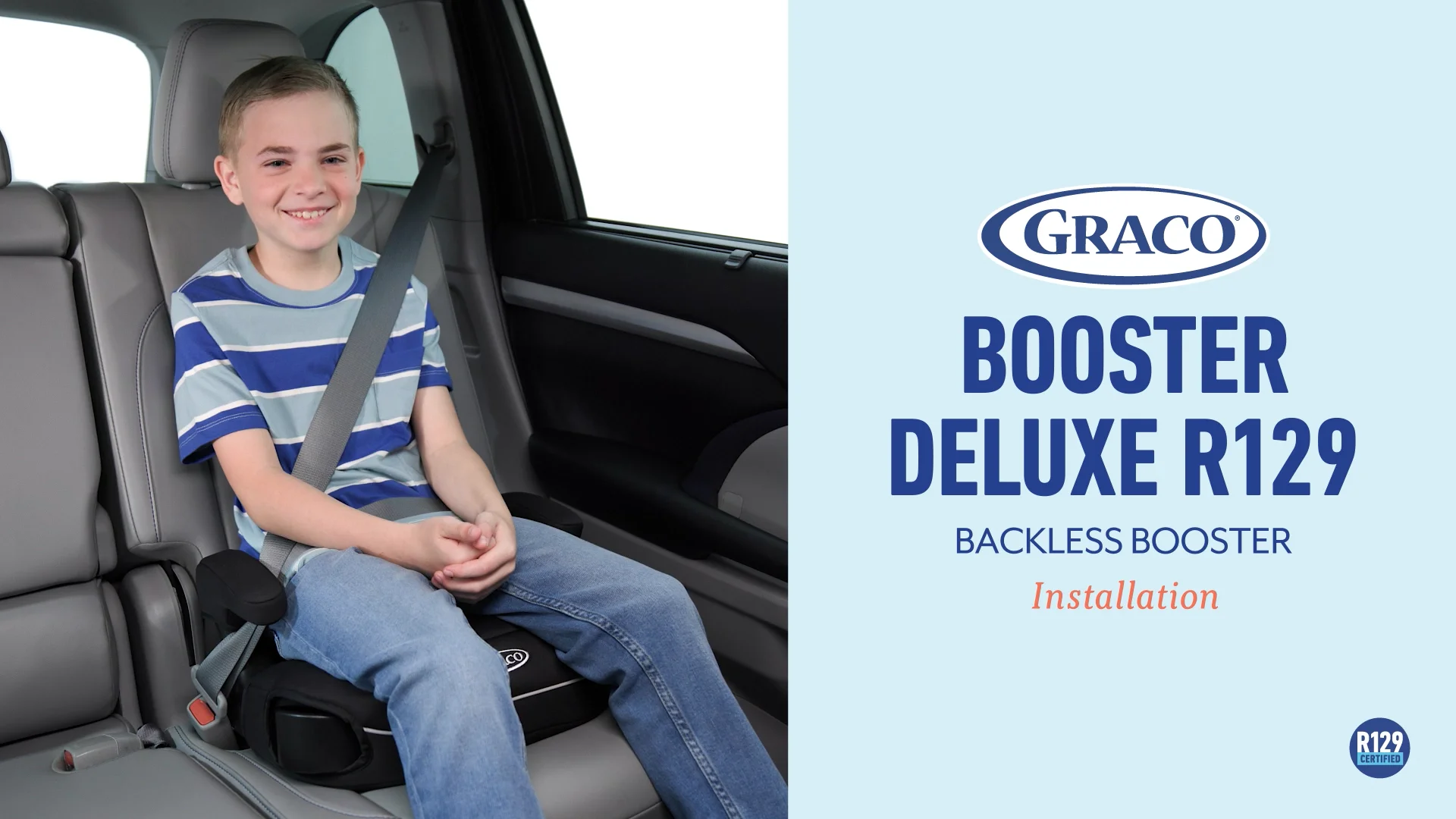 Graco backless 2024 booster seat installation