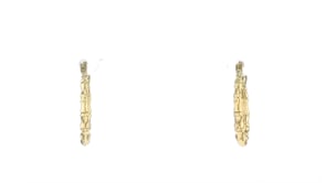 Canaria 10kt Yellow Gold Bamboo Hoop Earrings