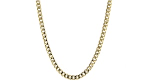 Canaria Mens 5.9mm 10kt Yellow Gold Cuban-Link Necklace