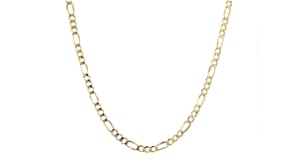 Canaria Mens 4.7mm 10kt Yellow Gold Figaro-Link Necklace