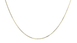Canaria 1.1mm 10kt Yellow Gold Adjustable Cable Chain Necklace