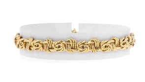 Canaria 10kt Yellow Gold Flat Modified Byzantine Bracelet