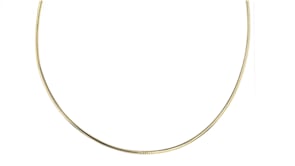 Italian 2mm 10kt Yellow Gold Omega Necklace