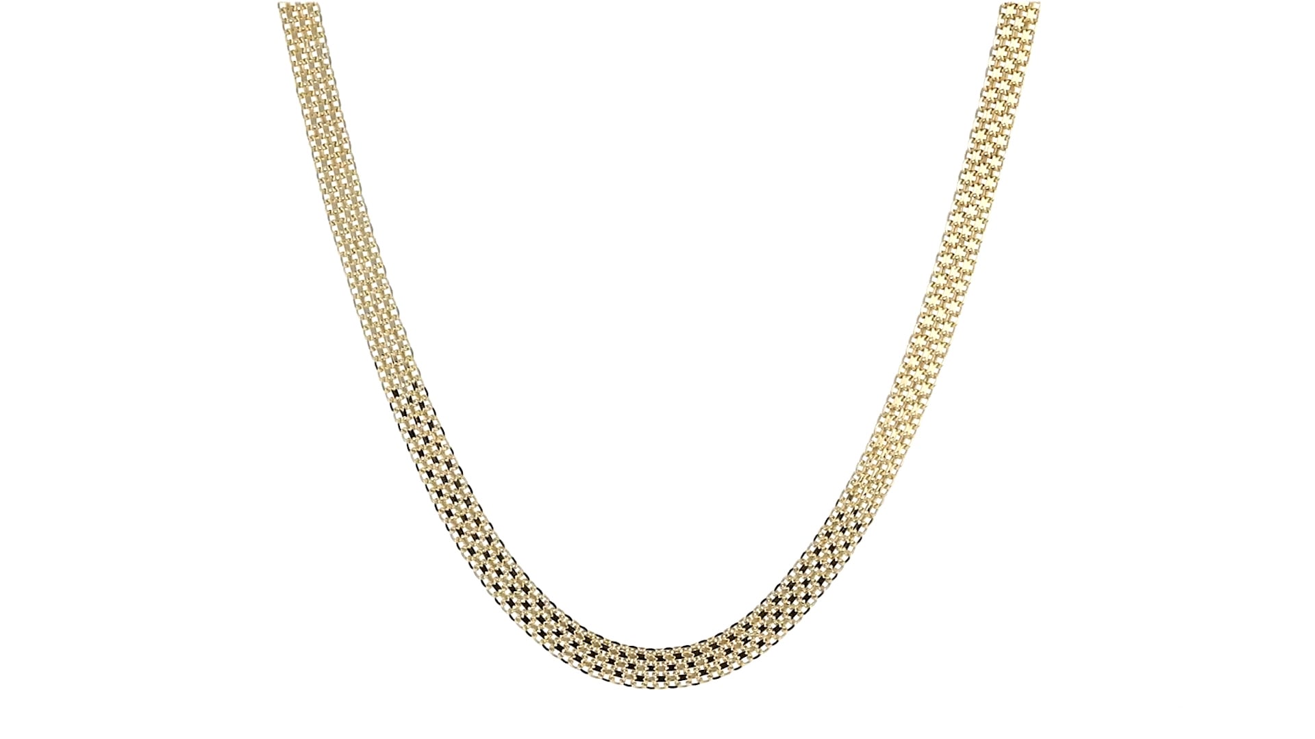 Canaria 5mm 10kt Yellow Gold Bismark Chain Necklace on Vimeo