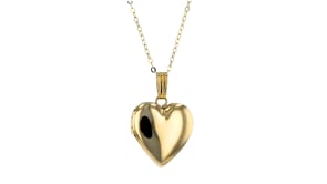 10kt Yellow Gold Personalized Heart Locket Necklace
