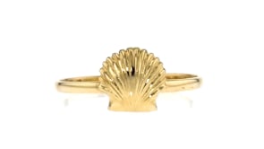 10kt Yellow Gold Scallop Sea Shell Ring