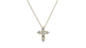 Canaria .10 ct. t.w. Diamond Cross Pendant Necklace in 10kt Yellow Gold
