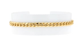 Canaria Mens 5.9mm 10kt Yellow Gold Cuban-Link Bracelet