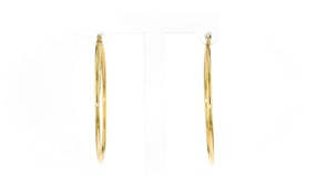 Canaria Italian 10kt Yellow Gold Textured and Polished Double-Hoop Earrings