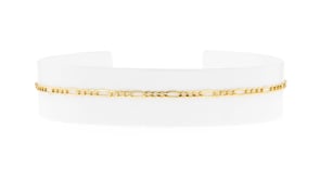 2.5mm 10kt Yellow Gold Figaro-Link Anklet