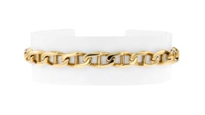 Canaria Mens 8.5mm 10kt Yellow Gold Anchor-Link Bracelet