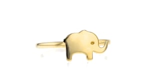 Canaria 10kt Yellow Gold Tiny Elephant Ring