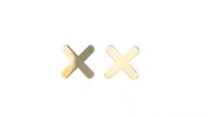 Canaria 10kt Yellow Gold X Earrings