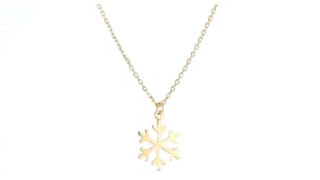 Canaria 10kt Yellow Gold Snowflake Necklace