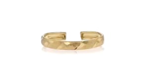 10kt Yellow Gold Striped Toe Ring