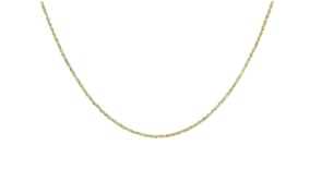 Canaria 1mm 10kt Yellow Gold Adjustable Rope Chain Necklace