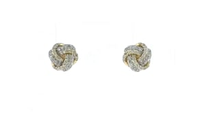 Canaria .20 ct. t.w. Diamond Love Knot Earrings in 10kt Yellow Gold