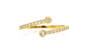 Canaria .20 ct. t.w. Bezel-Set Diamond Bypass Ring in 10kt Yellow Gold