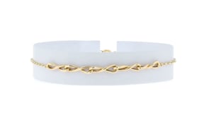 10kt Yellow Gold Twisted Infinity-Link Bracelet