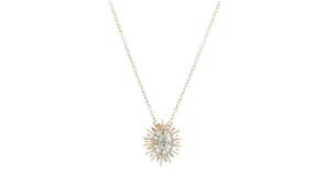 Canaria .25 ct. t.w. Diamond Sunburst Pendant Necklace in 10kt Yellow Gold