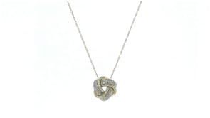Canaria .20 ct. t.w. Diamond Love Knot Pendant Necklace in 10kt Yellow Gold