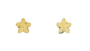 Canaria 10kt Yellow Gold Flower Earrings